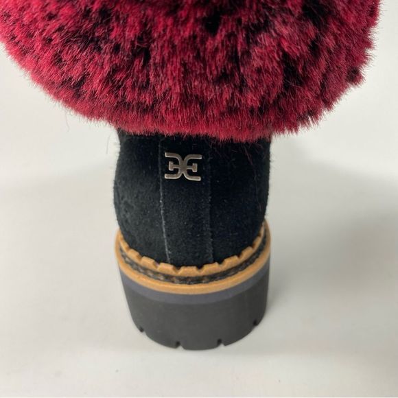 Sam Edelman Women's Bowen Boots Color Black/Raspberry Wine SZ 6 - Picture 7 of 12